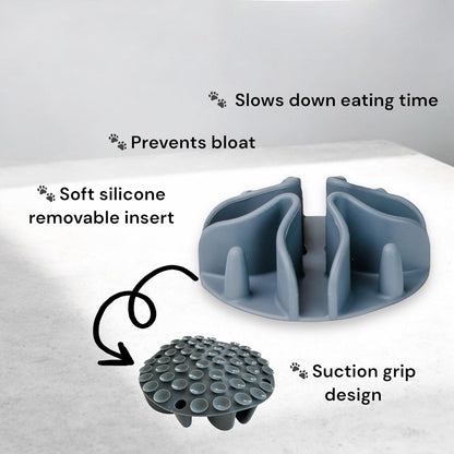 32Oz Stainless Steel Slow Feeder Dog Bowl | Heavy-Duty Non-Slip, Insulated Design | Promotes Healthy Digestion & Prevents Bloat | Food & Water Bowl for Dogs