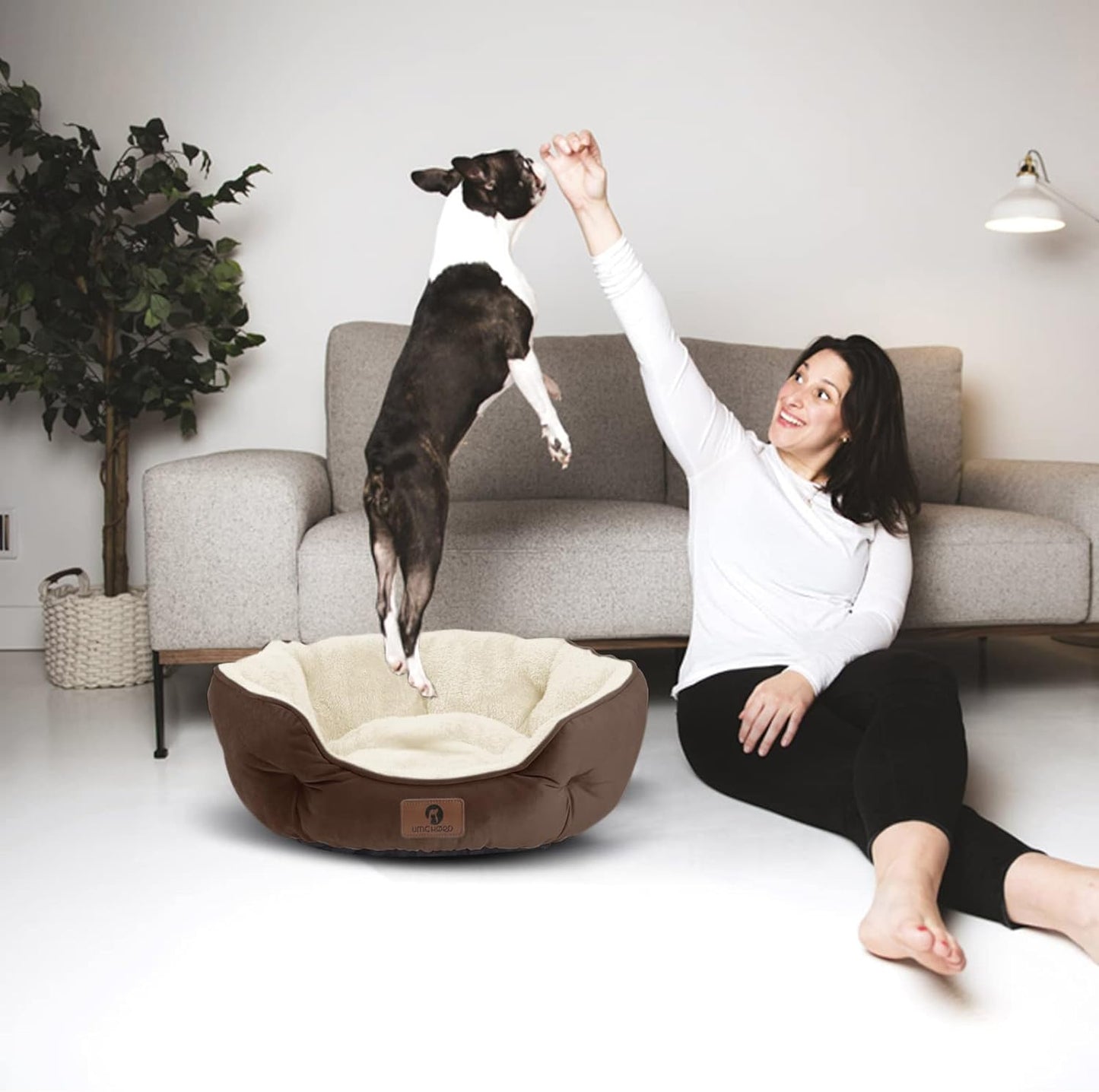 Cozy & Durable 20" Small Dog and Cat Bed - Extra Soft, Machine Washable, Anti-Slip, Water-Resistant - Perfect for Puppies and Kittens